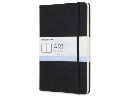 MOLESKINE Carnet aquarelle, L/A5, 200g/m2, noir
