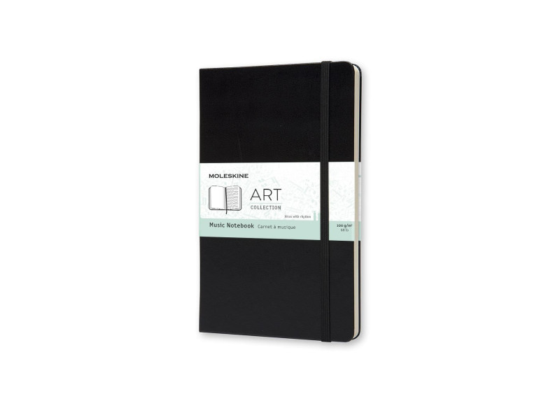 MOLESKINE Carnet de musique, L/A5, 100g/m2, rigide, noir