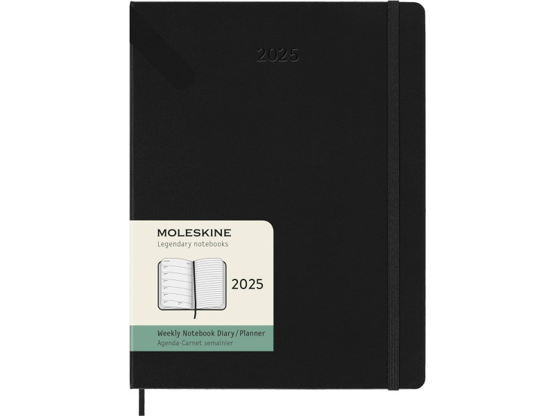 MOLESKINE Agenda 2026, semainier, XL, rigide, noir
