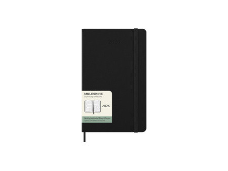 MOLESKINE Agenda 2026, L/A5, couverture rigide, noir