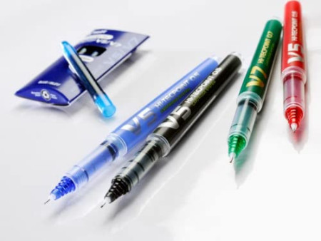 PILOT Stylo roller V5 Hi-Tecpoint, rechargeable, rouge