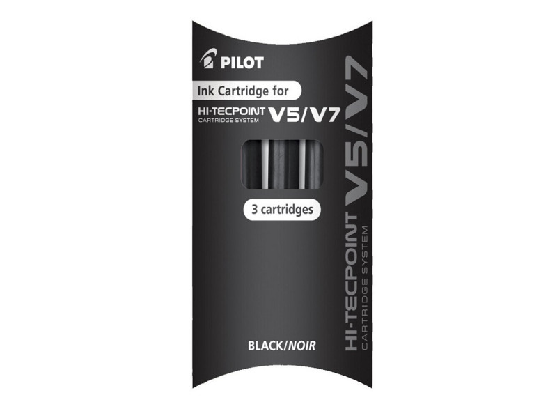 PILOT Cartouches d'encre pour Stylo roller V5/V7, noir