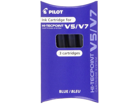 PILOT Cartouches d'encre pour Stylo roller V5/V7, bleu