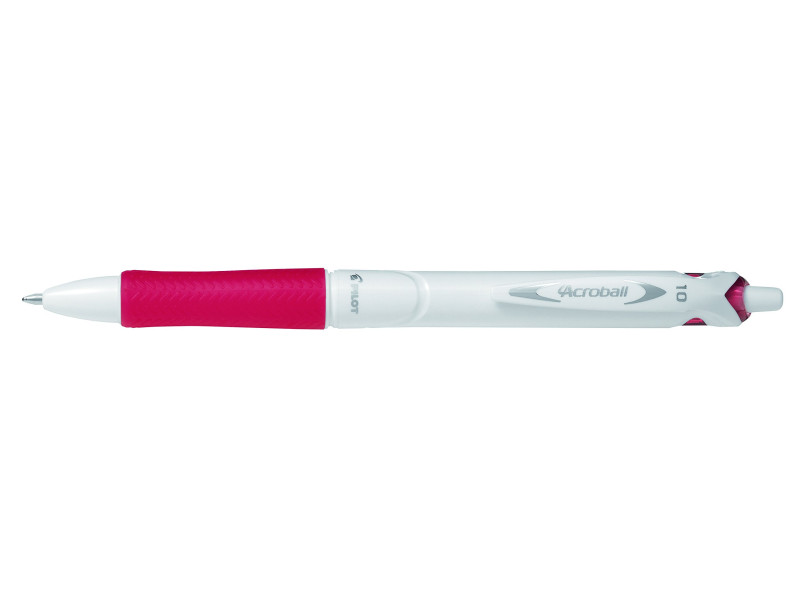 PILOT Stylo à bille rétractable ACROBALL PURE WHITE, rouge