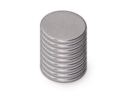 MAUL Aimant néodyme, diamètre: 10 x (H)1 mm, nickel