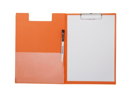 MAUL Porte-bloc à pince, plastifié, A4, orange