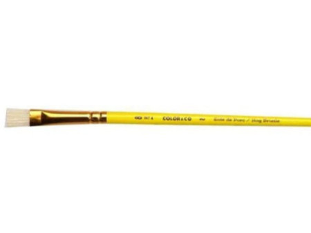 LEFRANC BOURGEOIS Pinceau brosse en soie de porc, plat, N.8