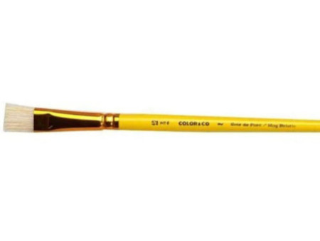 LEFRANC BOURGEOIS Pinceau brosse en soie de porc, plat, N.12