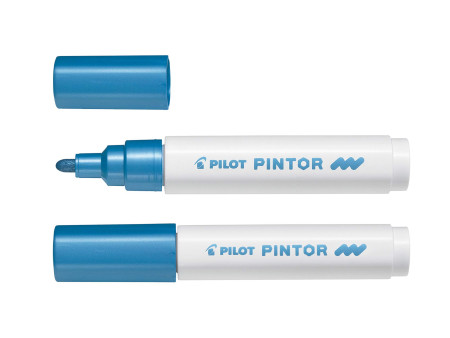 PILOT Marqueur à pigment PINTOR, medium, bleu métal