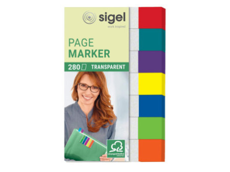 sigel Marque-page repositionnable Transparent mini, 50x12 mm