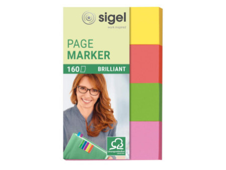 sigel Marque-page repositionnable Brillant, 50 x 20 mm