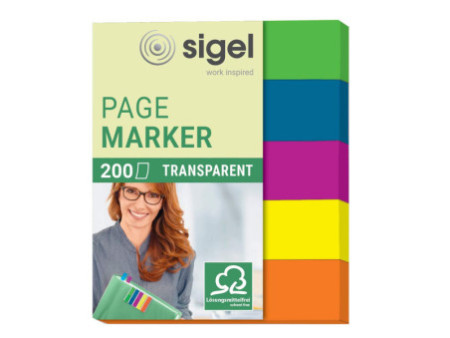 sigel Marque-page repositionnable mini, 50 x 12 mm
