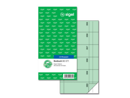 sigel Bloc de bons 'Carnet de bons', 105 x 200 mm, vert