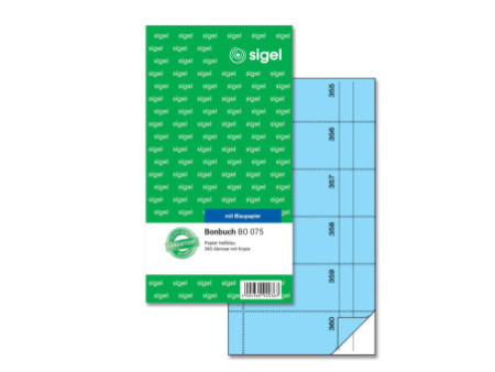 sigel Bloc de bons 'Carnet de bons', 105 x 200 mm, bleu