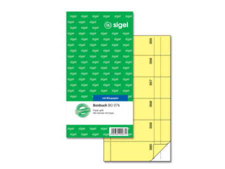 sigel Bloc de bons 'Carnet de bons', 105 x 200 mm, jaune