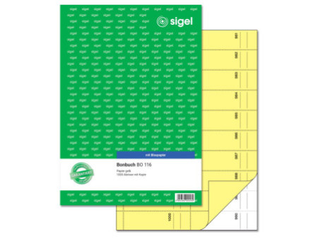 sigel Bloc de bons 'Carnet de bons', A4, 1000 coupons, jaune