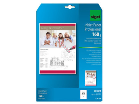 sigel Papier jet d'encre, A4, 160 g/m2, mat, extra blanc