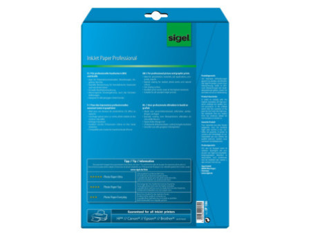 sigel Papier jet d'encre, A4, 160 g/m2, mat, extra blanc