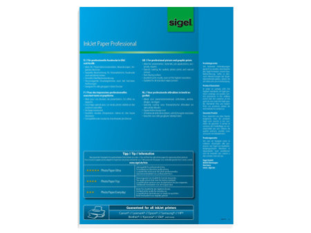 sigel Papier jet d'encre, A3, 160 g/m2, mat, extra blanc
