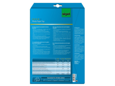 sigel papier photo jet d'encre Top, A4m, brillant, 125 g/m2