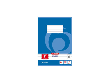herlitz Cahier Octave x.book, A6, ligné, 70 g/m2