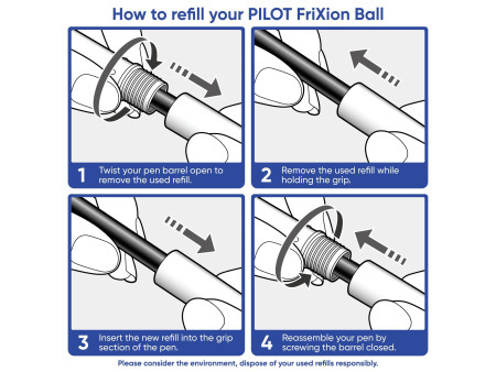 PILOT Stylo roller FRIXION BALL 07, mauve