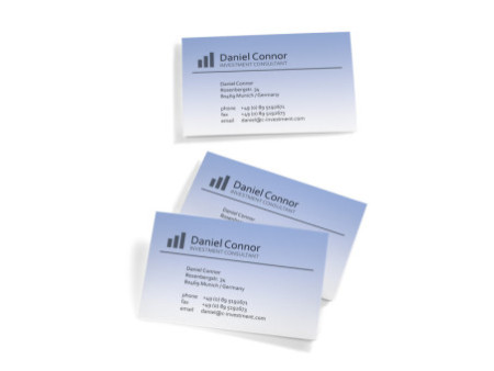 sigel cartes de visite 3C, 85 x 55 mm, nuage bleu