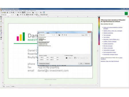 sigel Logiciel BusinessCard, pour cartes de visite