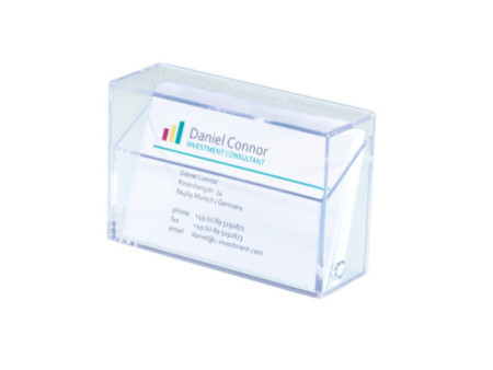 sigel Boîte pr. cartes de visite, plastique dur, transparent