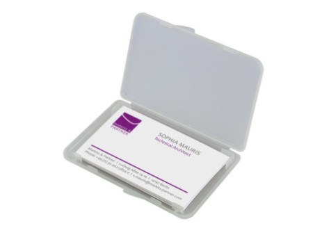 sigel Etui pour cartes de visite-Box, transparent, mat