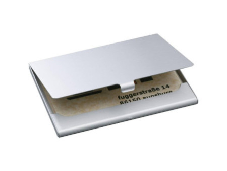 sigel étui pour cartes de visite 'Alu', aluminium, argent