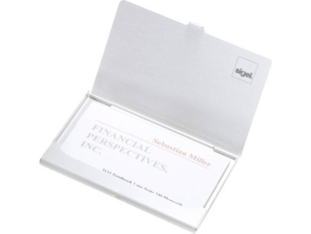 sigel étui pour cartes de visite 'Alu', aluminium, argent