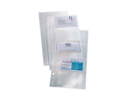 sigel pochettes pour classeur à anneaux de cartes visites