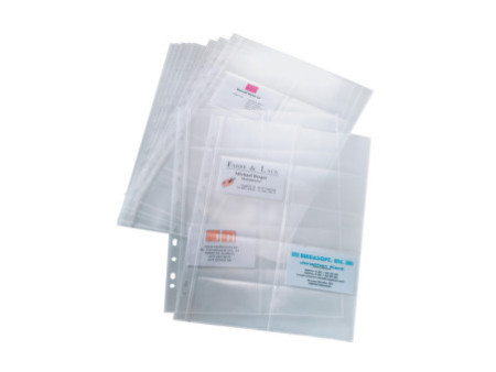sigel pochettes pour classeur à anneaux pour cartes visites