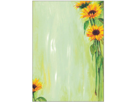 sigel Papier à motif, A4, 90 g/m2, motif 'Sunflower'