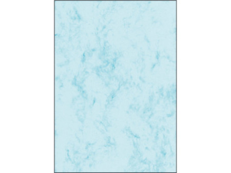 sigel papier marbré, A4, 200 g/m2, carton prestige, bleu