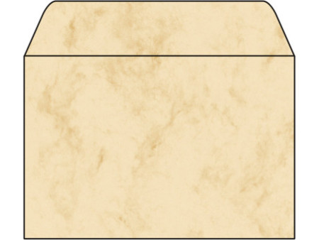 sigel Enveloppe, C6, 90 g/m2, gommé, design marbre beige