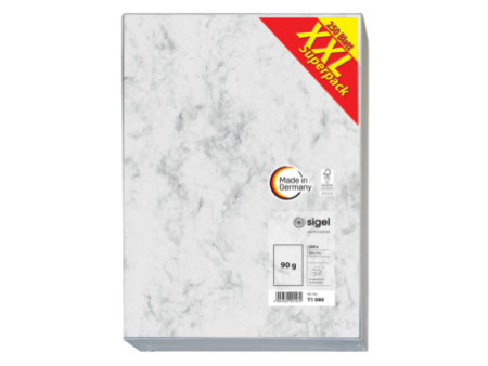 sigel Papier marbré 'XXL Superpack', A4, 90 g/m2, papier fin