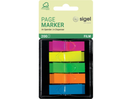 sigel Marque-page repositionnable 'Z-Marker' film Neon Mini
