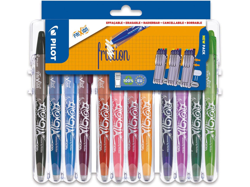 PILOT Stylo roller FRIXION BALL 07 Set2Go, étui de 12