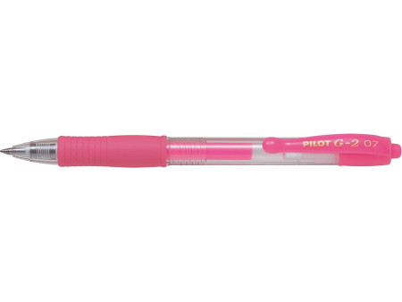 PILOT Stylo à encre gel G2 07 Néon, rose néon