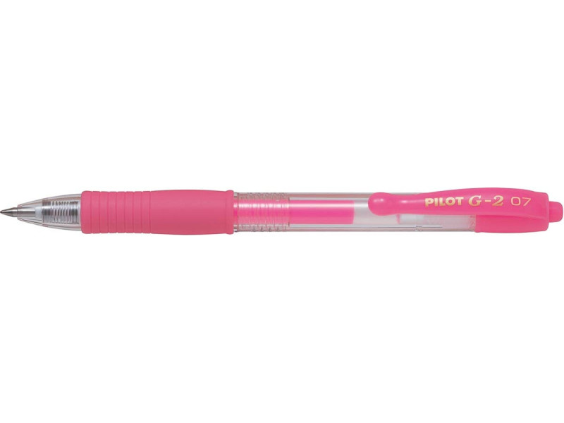 PILOT Stylo à encre gel G2 07 Néon, rose néon