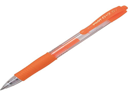 PILOT Stylo à encre gel G2 07 Néon, orange néon