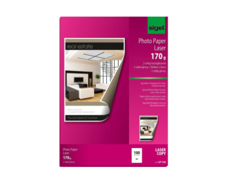 sigel Papier photo, A4, 170 g/m2, glossy recto-verso