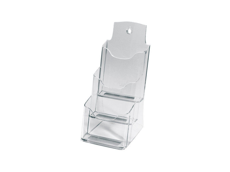 sigel porte-brochures de table 'acrylic', DL,3 compartiments