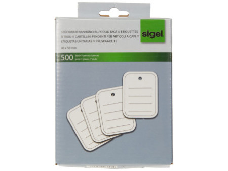 sigel Etiquette à suspendre, 40 x 50 mm, perforé, ligné