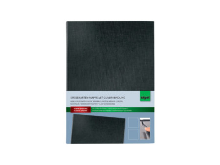 sigel Chemise pour cartes de menu, A5, noir