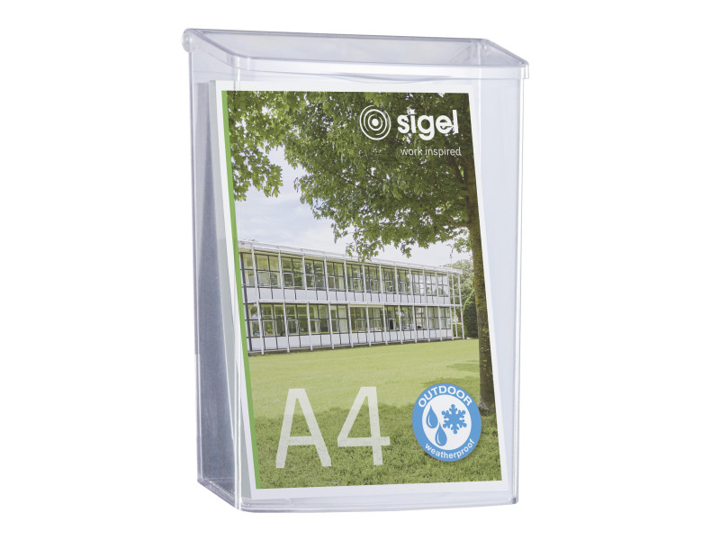 sigel support mural pour prospectus ' acrylic', acrylique