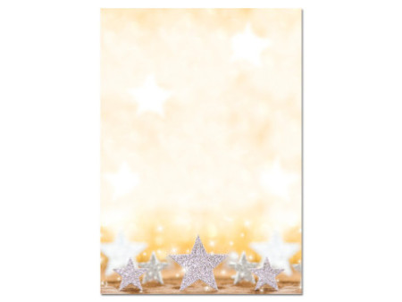 sigel Papier à motif de Noël 'Glitter Stars', A4, 90 g/m2