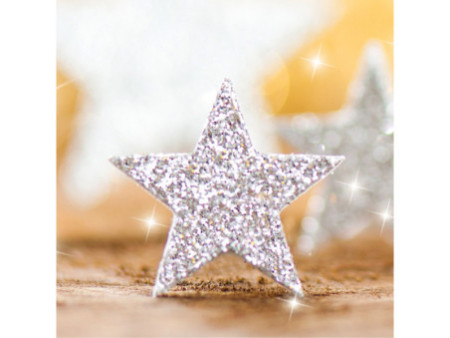 sigel Papier à motif de Noël 'Glitter Stars', A4, 90 g/m2